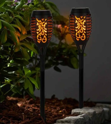 Lámpara de Jardín LED Antorcha Moderna Estaca Pack x6
